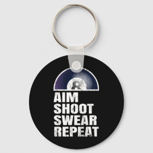 Aim Shoot Swear Repeat - Snooker Pool Player Billi Key Ring