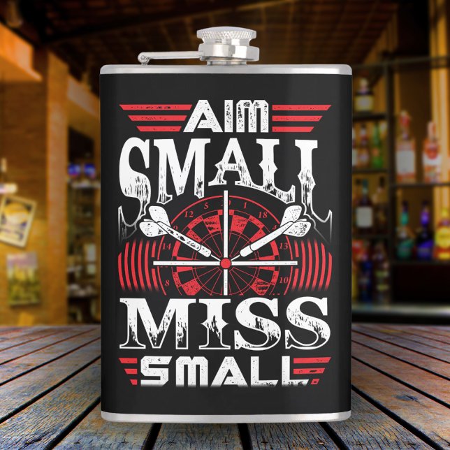 Aim Small Miss Small Vinyl Wrapped Flask 8 oz. (Creator Uploaded)