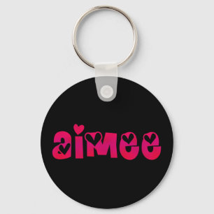 Aimee in Hearts Key Ring
