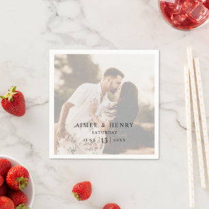 Aimee Rustic Modern Wedding Napkin