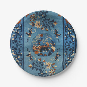 Aincent Chinese Deep Royal Blue Paper Plate
