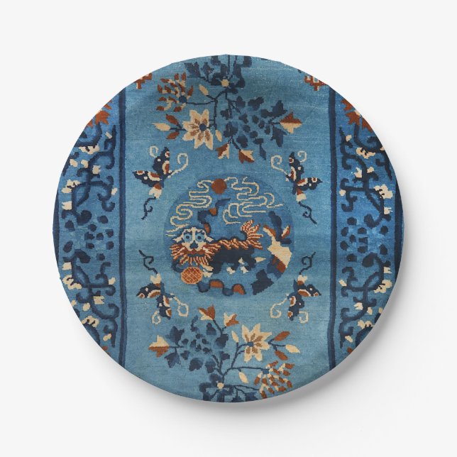 Aincent Chinese Deep Royal Blue  Paper Plate (Front)