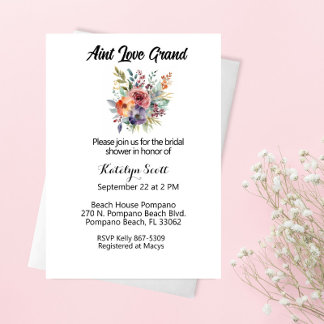Aint Love Grand Bridal Shower Invitation