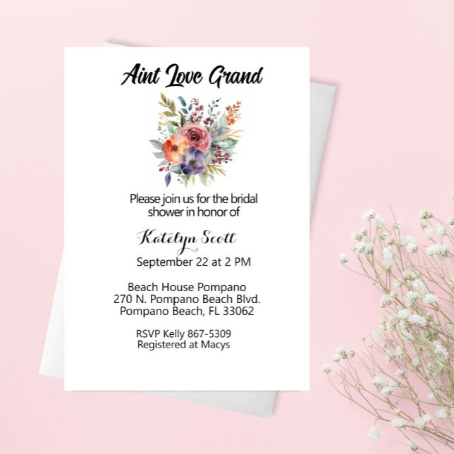 Aint Love Grand Bridal Shower Invitation (Creator Uploaded)