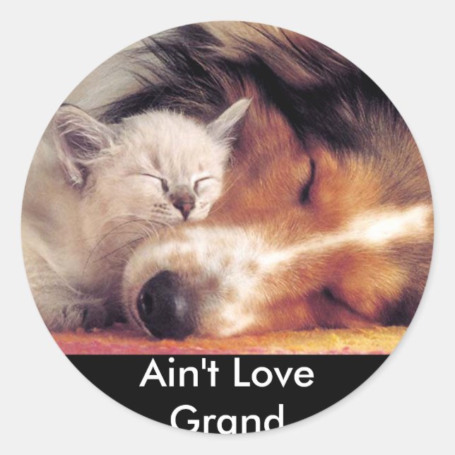 Ain't Love Grand Classic Round Sticker (Front)