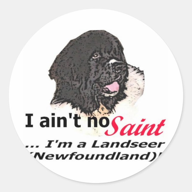 Aint No Saint Classic Round Sticker (Front)