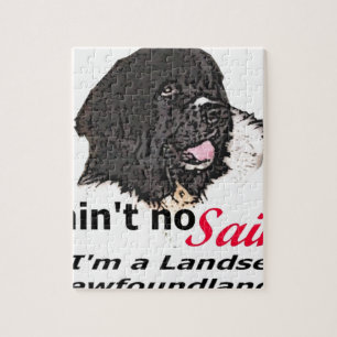 Ain't No Saint... I'm a Landseer (Newfoundland) Jigsaw Puzzle