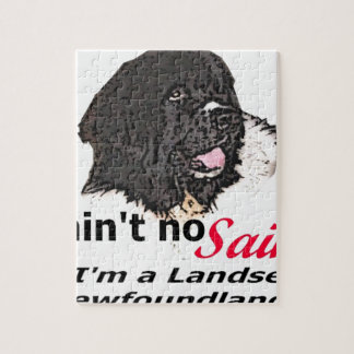 Ain't No Saint... I'm a Landseer (Newfoundland) Jigsaw Puzzle
