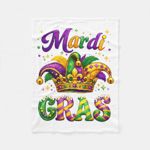 Aint No Shame In My Bead Game Mardi Gras Funny Fleece Blanket