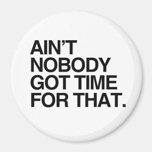 AIN'T NOBODY GOT TIME FOR THAT MAGNET