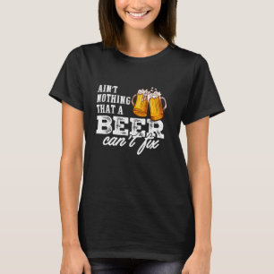 Ain't Nothing That A Beer Can't Fix Western Cactus T-Shirt