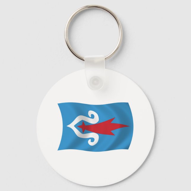 Ainu People Flag Keychain (Front)