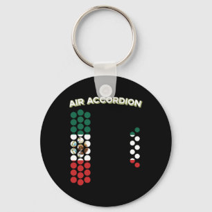 Air Accordion Mexico Flag Cinco De Mayo Music Gift Key Ring