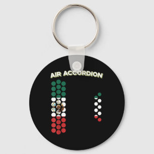 Air Accordion Mexico Flag Cinco De Mayo Music Gift Key Ring