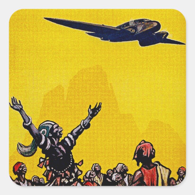 Air Afrique ~ Ligne de Bamako Square Sticker (Front)