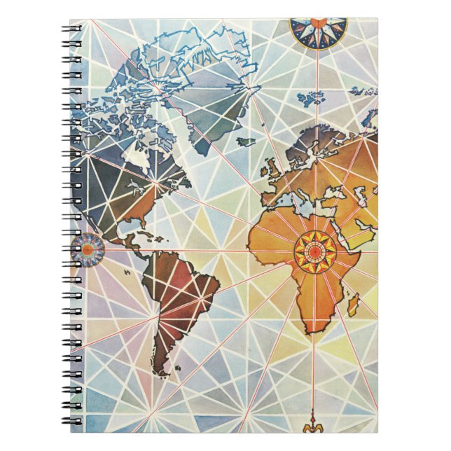 Air Afrique Map of the World Notebook (Front)