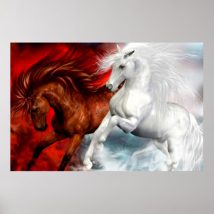 air and fire horses poster