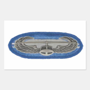 AIR ASSAULT BADGE ON 2/502ND OVAL STICKERS