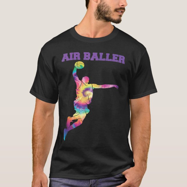 Air Baller Basketball Slam Dunk Raglan T-Shirt (Front)