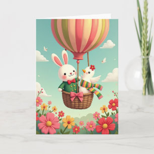 Air Balloon Animal Adventure Card