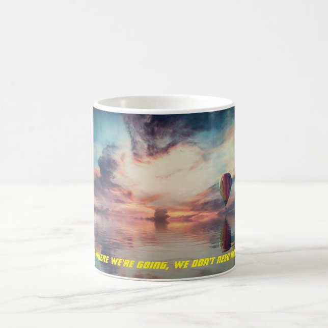 Air balloon - beautiful sky coffee mug (Center)