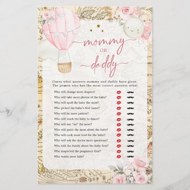 Air Balloon Isn't she Onerderful Mummy or Daddy (Front)