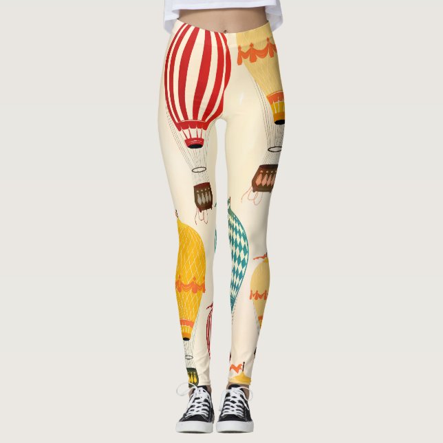 Air balloon: playful pattern design. leggings (Front)