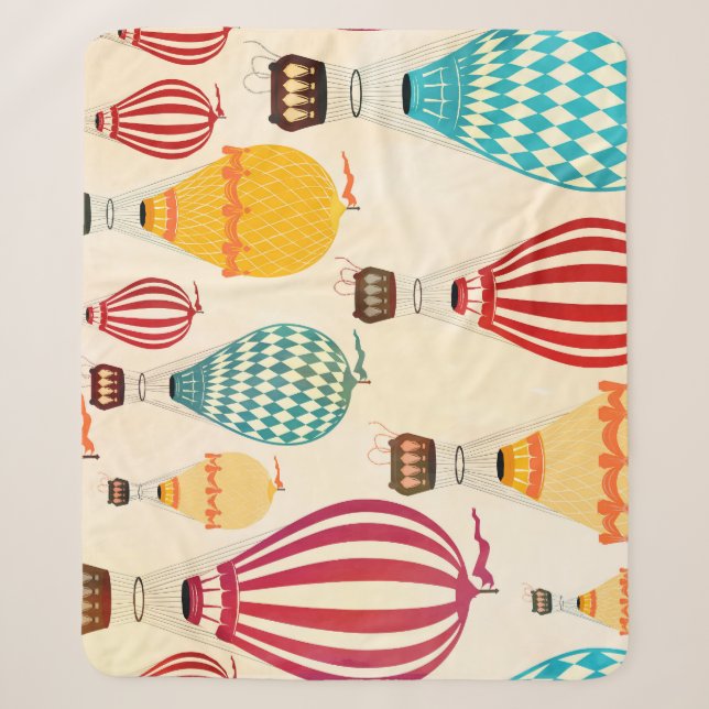 Air balloon: playful pattern design. sherpa blanket (Front)