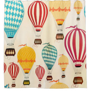 Air balloon: playful pattern design. shower curtain