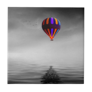 Air Balloon Portrait Ceramic Tile