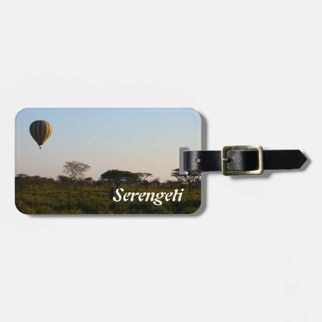 Air balloon safari luggage tag (Front Horizontal)