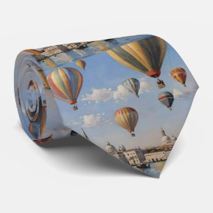 Air Ballooning Over Venice Oil Paint, Tie