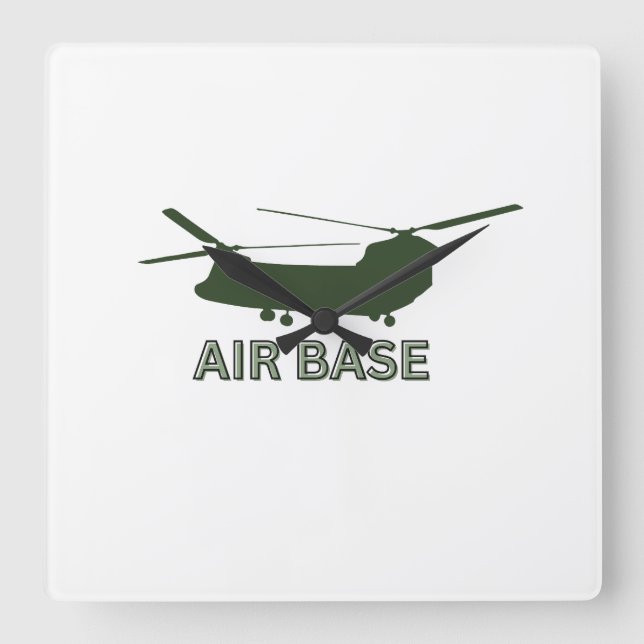 AIR BASE Graphic Clock Bold Military-Inspired (Front)