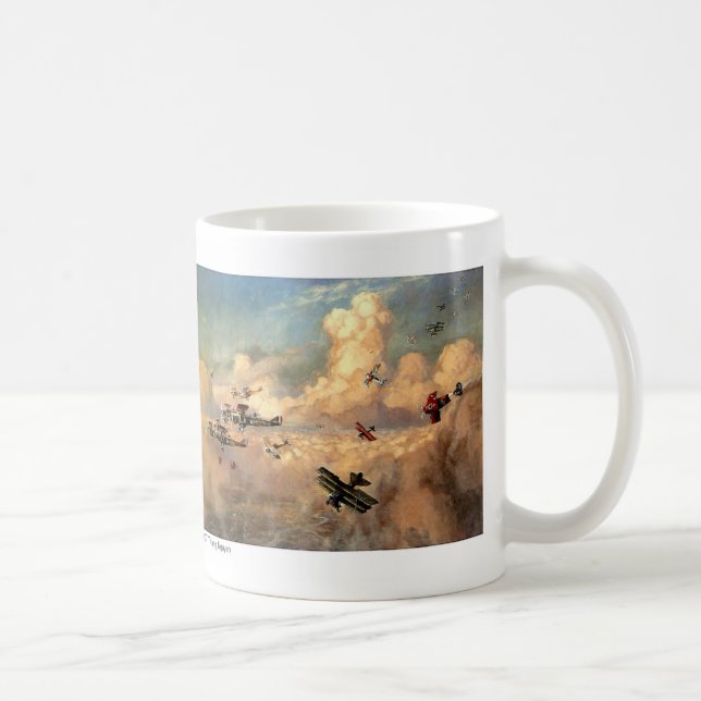 Air Battle of Biplane Coffee Mug (Right)