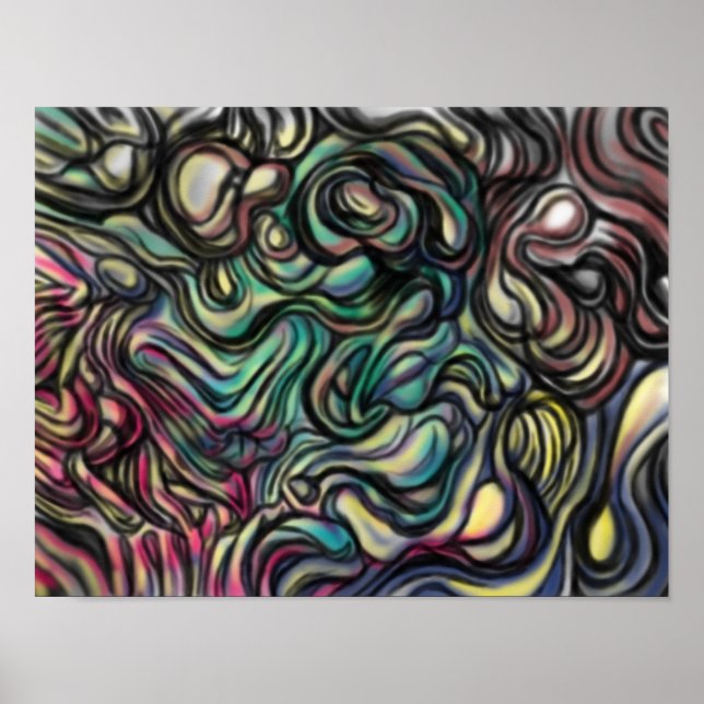 "Air Blob" abstract poster (Front)