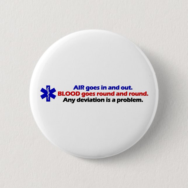 Air/Blood 6 Cm Round Badge (Front)