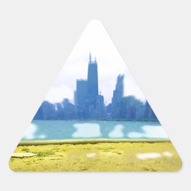 Air Brushed Chicago Triangle Sticker (Front)