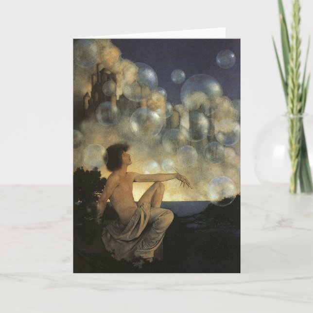 Air Castles, Maxfield Parrish Fine Vintage Card (Front)