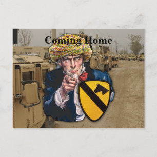 Air cav 1st cavalry division iraq patch postcard