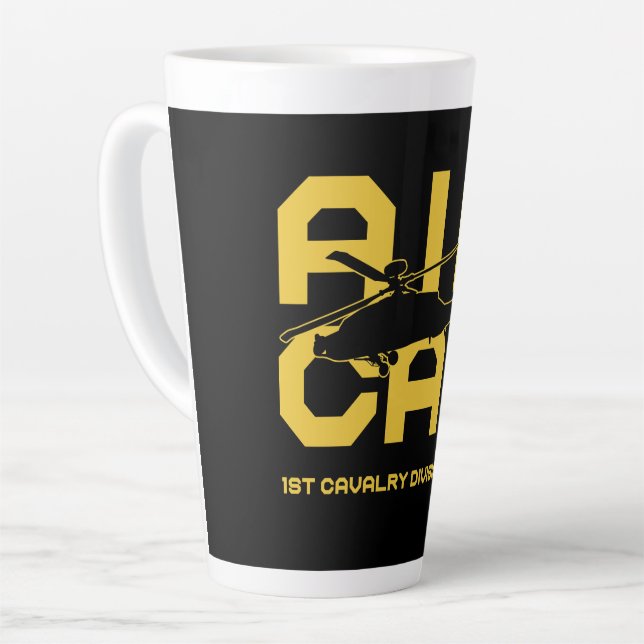 AIR CAV - 1st Cavalry Division Latte Mug (Left Angle)