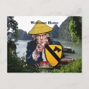 Air cav 1st cavalry division nam patch postcard