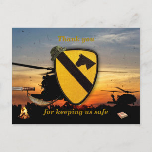 Air cav cavalry fort hood veterans vets patch postcard