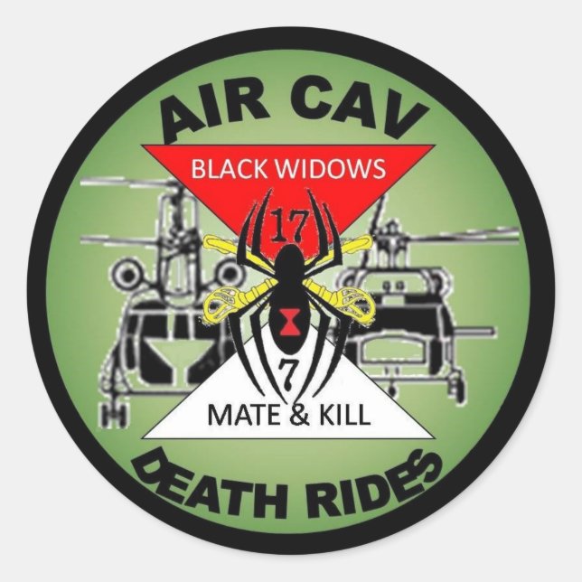 AIR CAV CLASSIC ROUND STICKER (Front)