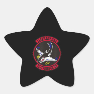 Air Ce 75th Fighter Squadron Insignia Tiger Sharks Star Sticker