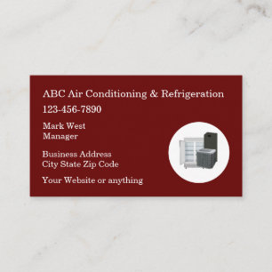 Air Conditioning And Refrigeration Services Business Card
