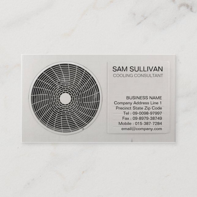Air Conditioning Cooling Compressor Business Card (Front)