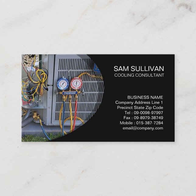 Air Conditioning Cooling Compressor Business Card (Front)
