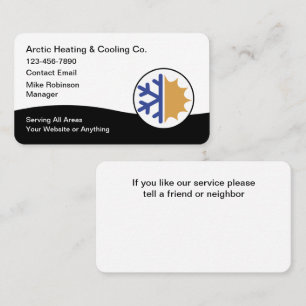 Air Conditioning HVAC Services Business Cards