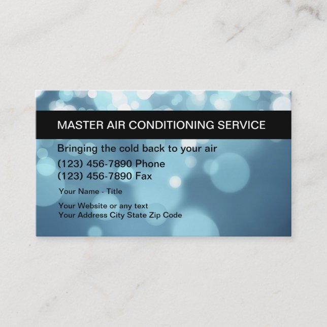 Air Conditioning Repair Business Cards (Front)