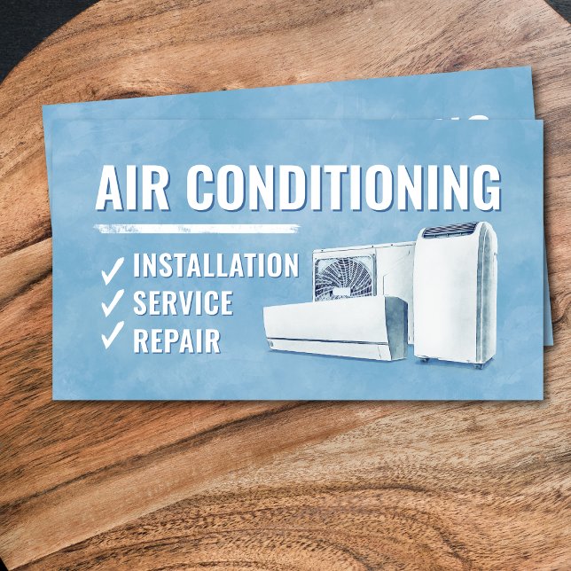 Air Conditioning – Repair, Service, Installation Business Card (Creator Uploaded)